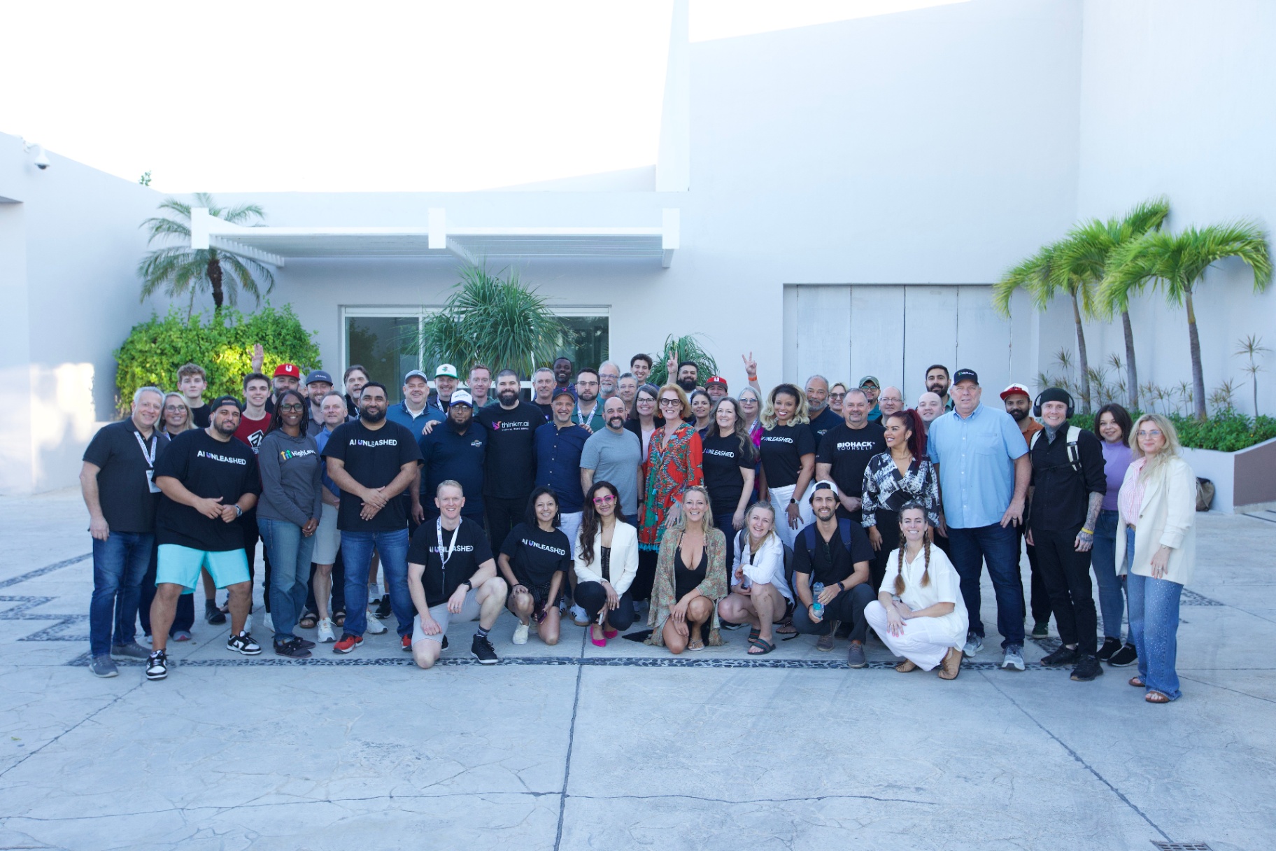 AI Unleashed Intensive Cohort 1 attendees and coaches together in Cancún in January 2026