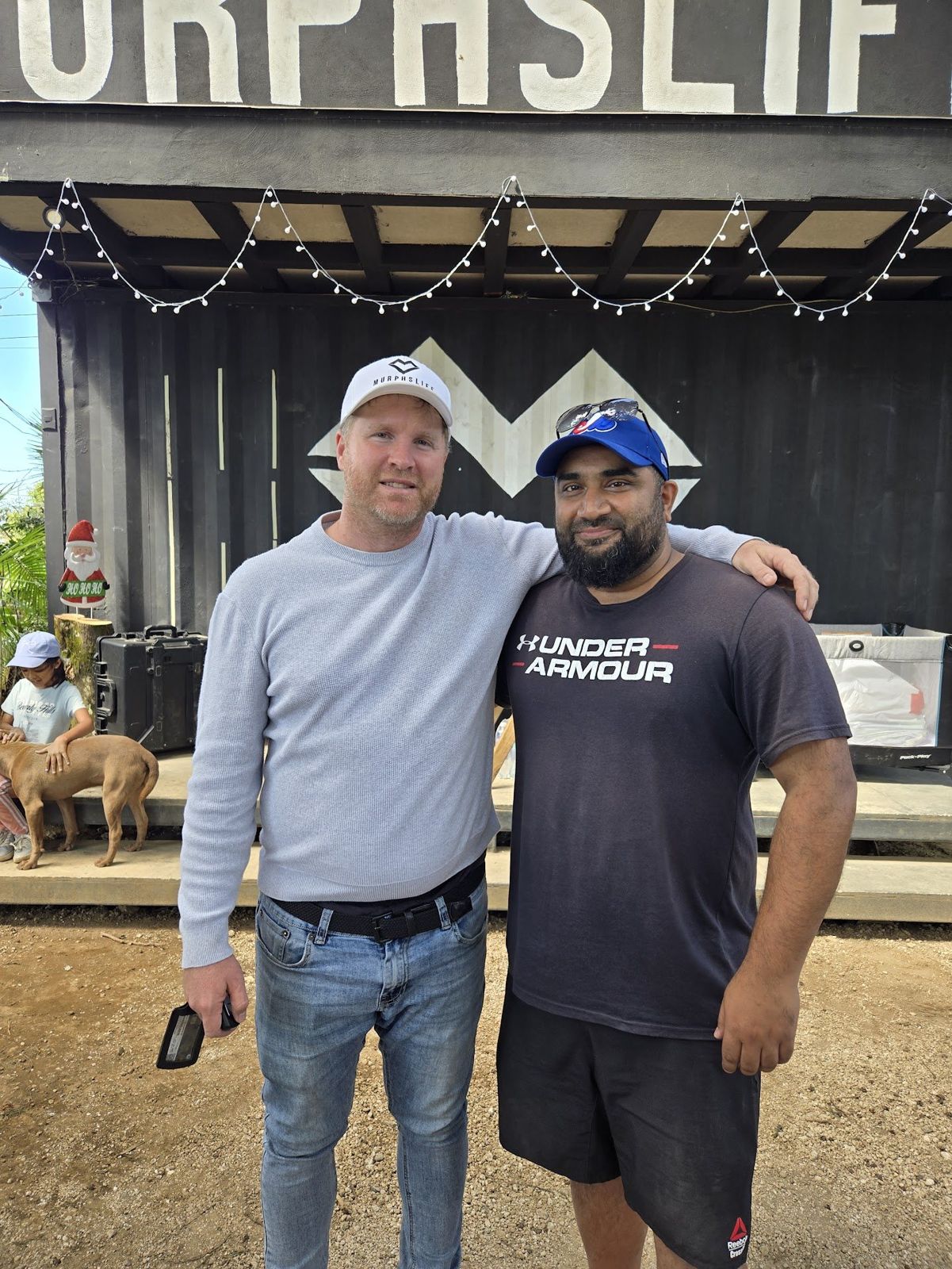 Fer Patel with a friend outdoors