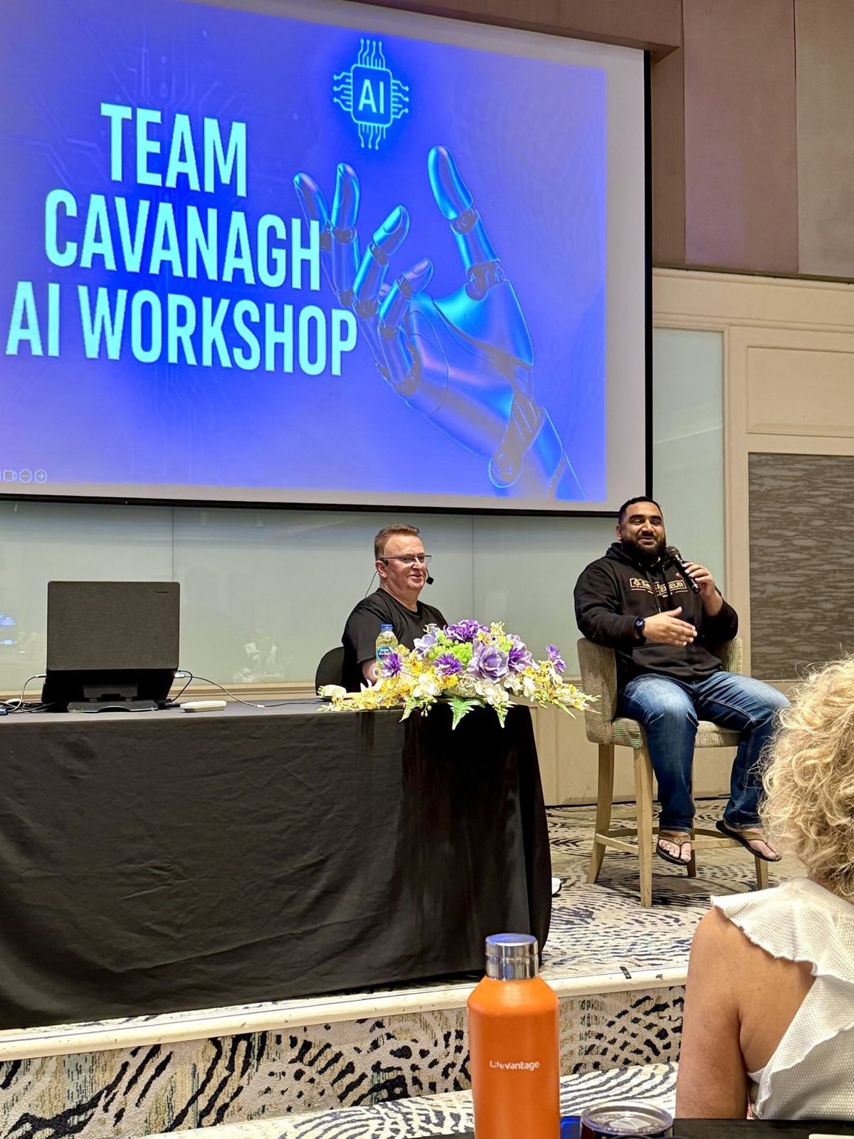 Fer Patel speaking at the Team Cavanagh AI Workshop